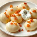 Aardappel quenelles met spekjes