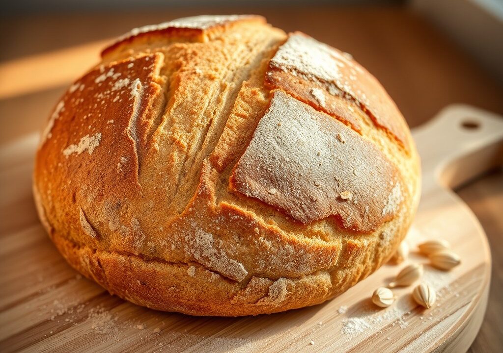 Aardappel-speltbrood, AI-gegenereerde illustratie