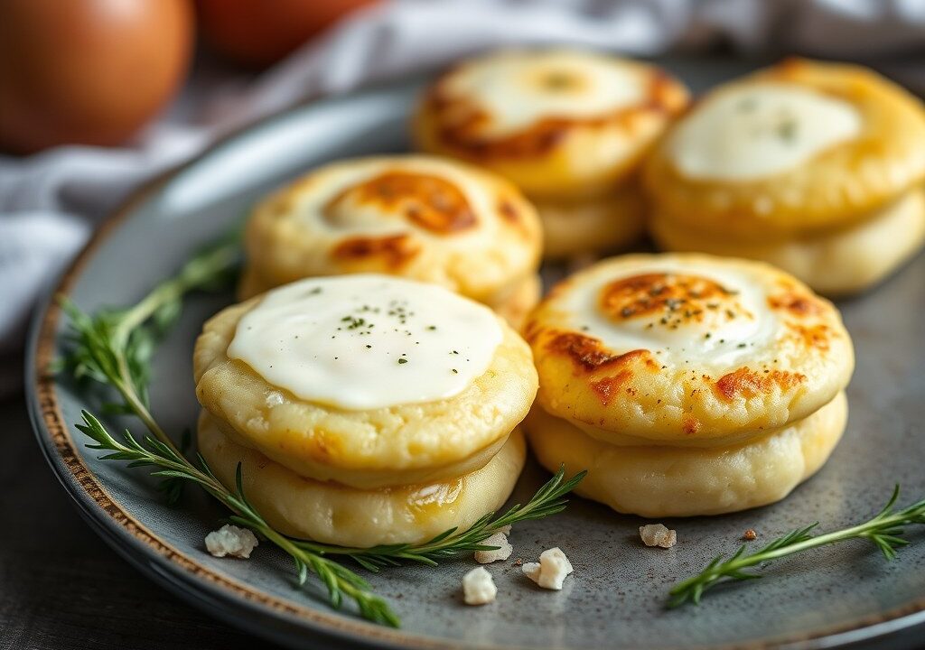 Aardappel-viskoekjes, AI-gegenereerde illustratie