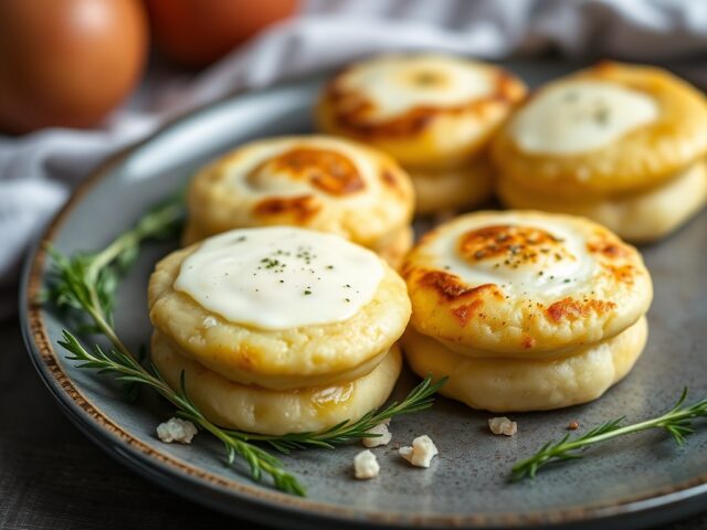Aardappel-viskoekjes — AI-gegenereerde illustratie