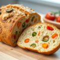 Aardappelbrood met groenten