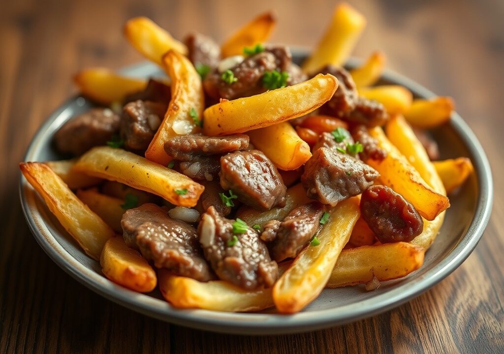Aardappelchips met américain, AI-gegenereerde illustratie