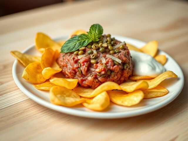Aardappelchips met américain