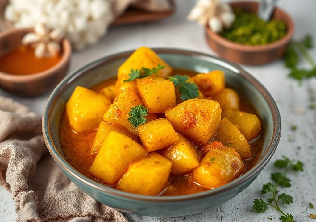 Aardappelcurry, AI-gegenereerde illustratie