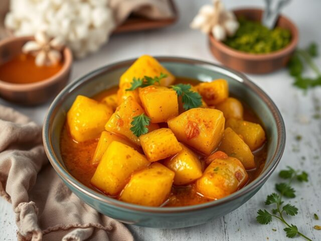 Aardappelcurry — AI-gegenereerde illustratie