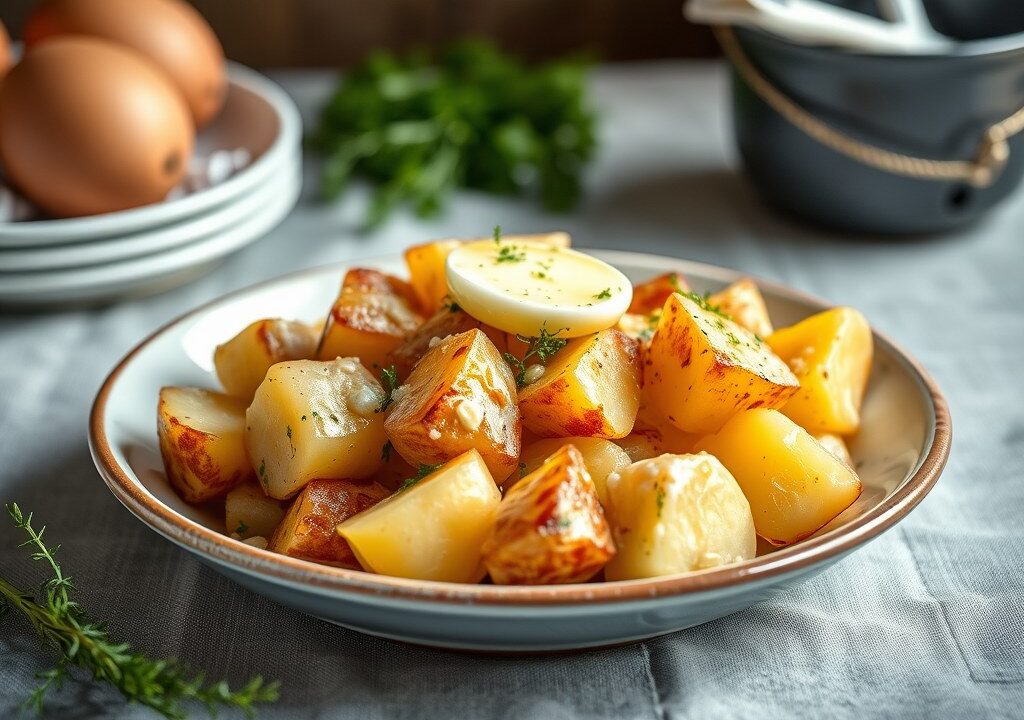 Aardappelen a la flamande, AI-gegenereerde illustratie