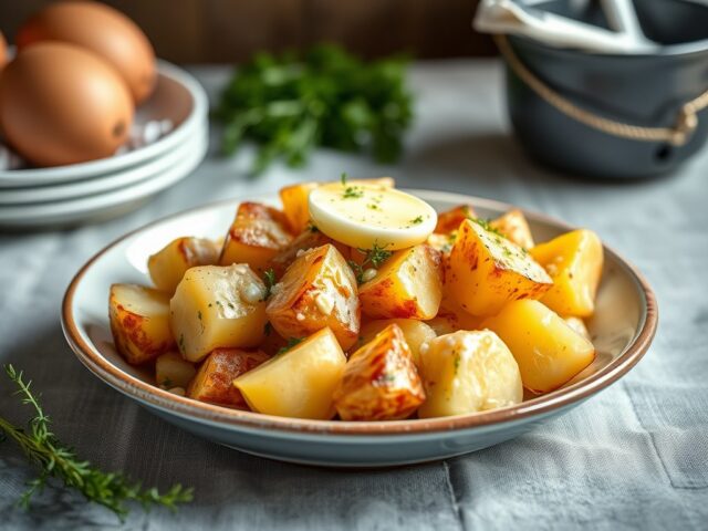 Aardappelen a la flamande — AI-gegenereerde illustratie