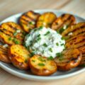 Aardappelen met ricotta en gegrilde groenten