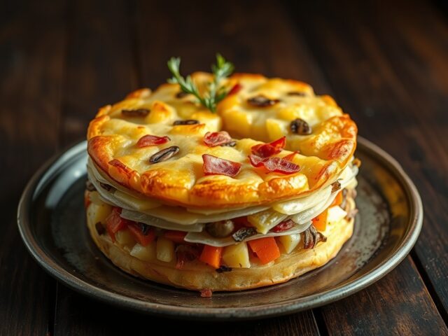 Aardappelgäteau met eekhoorntjesbrood