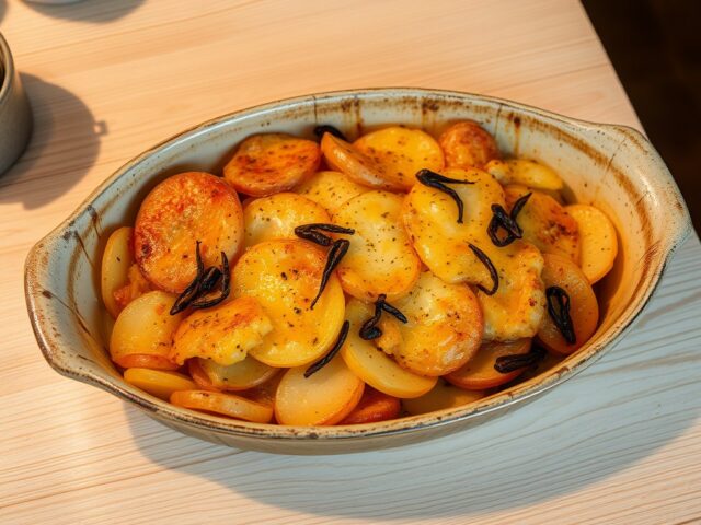 Aardappelgratin met ansjovis