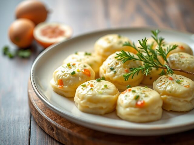 Aardappelknoedels met prei