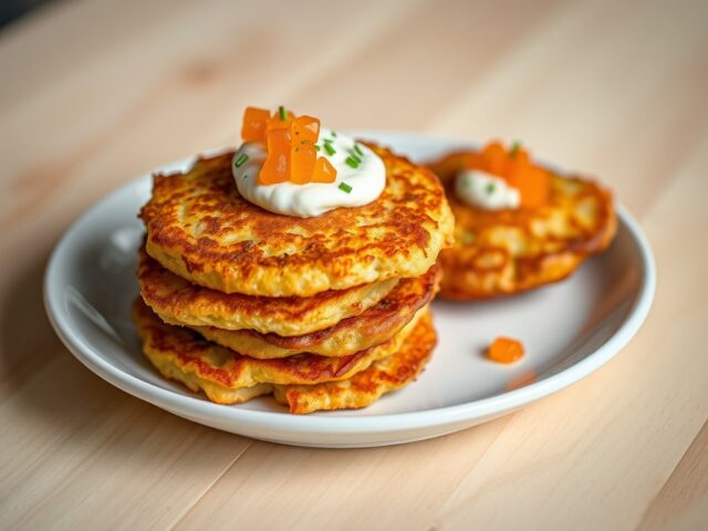Aardappelkoekjes met forelkaviaar
