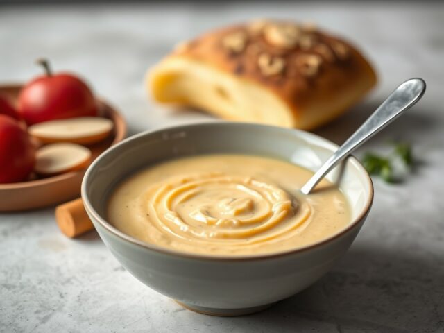 Aardappelmelksoep — AI-gegenereerde illustratie