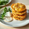 Aardappelnotentaartjes met mosterdyoghurtsaus