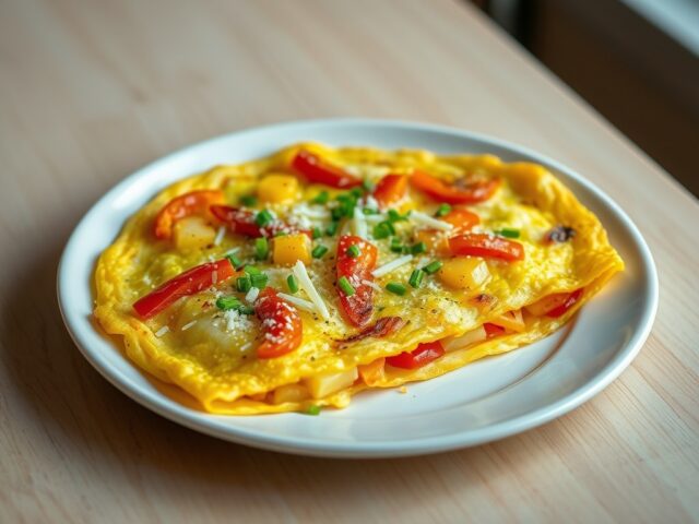 Aardappelomelet met paprika