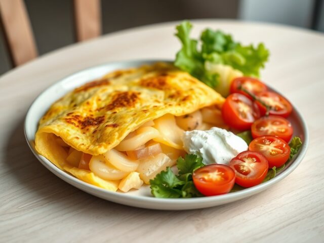 Aardappelomelet met tomaten