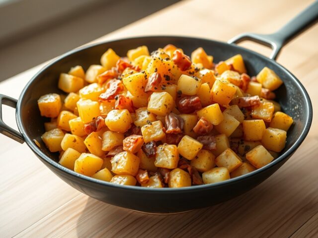 Aardappelontbijt in de wok