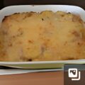 Aardappelovenschotel met champignons, ham, kaas en ei