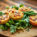 Aardappelpannenkoekjes op een slabedje