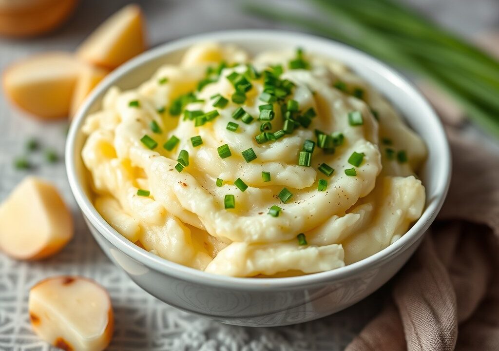 Aardappelpuree: simpel en lekker, AI-gegenereerde illustratie