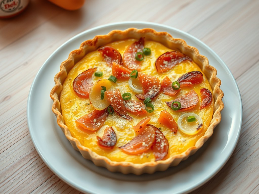 Aardappelquiche, AI-gegenereerde illustratie