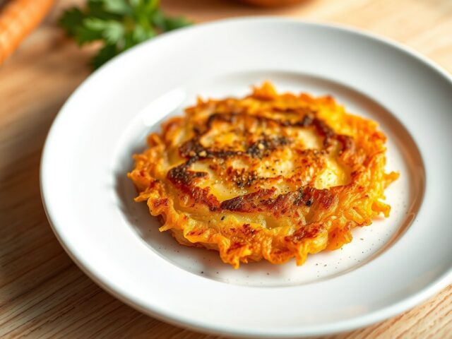 Aardappelrösti met wortel en knolselderij