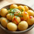 Aardappels gekookt en versierd