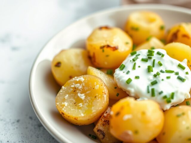 Aardappels gevuld met roquefort — AI-gegenereerde illustratie