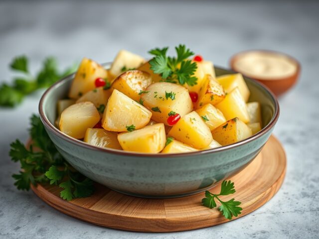 Aardappelsalade — AI-gegenereerde illustratie