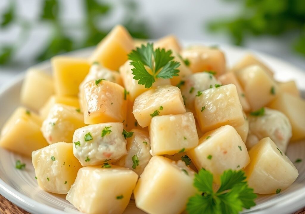 Aardappelsalade — AI-gegenereerde illustratie