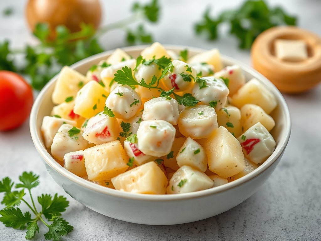 Aardappelsalade, AI-gegenereerde illustratie