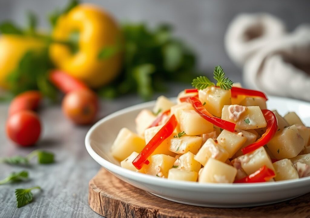 Aardappelsalade:, AI-gegenereerde illustratie