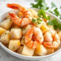 Aardappelsalade met garnalen