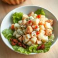 Aardappelsalade met garnalen