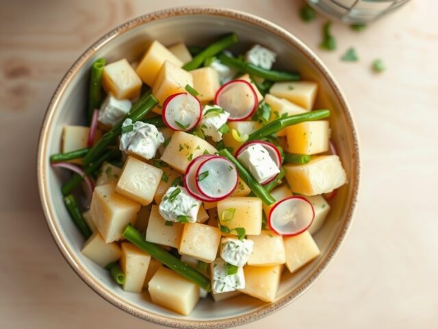 Aardappelsalade met kaas