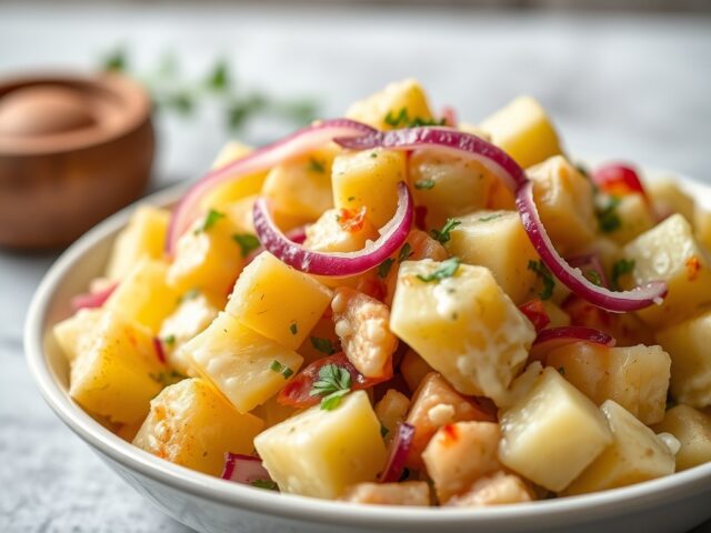 Aardappelsalade van krieltjes 1 en 2 (mager) — AI-gegenereerde illustratie