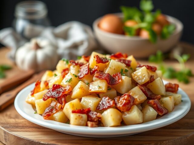 Aardappelsalade van krieltjes 3 en 4 (mager) — AI-gegenereerde illustratie