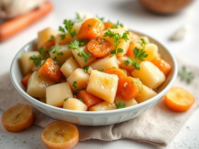 Aardappelsalade voor Tapas — AI-gegenereerde illustratie