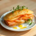 Aardappelsandwich met zalm