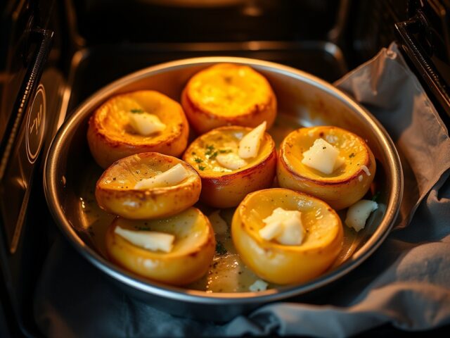 Aardappelschijfjes in de oven