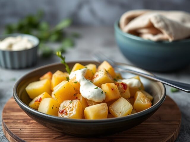 Aardappelschotel — AI-gegenereerde illustratie