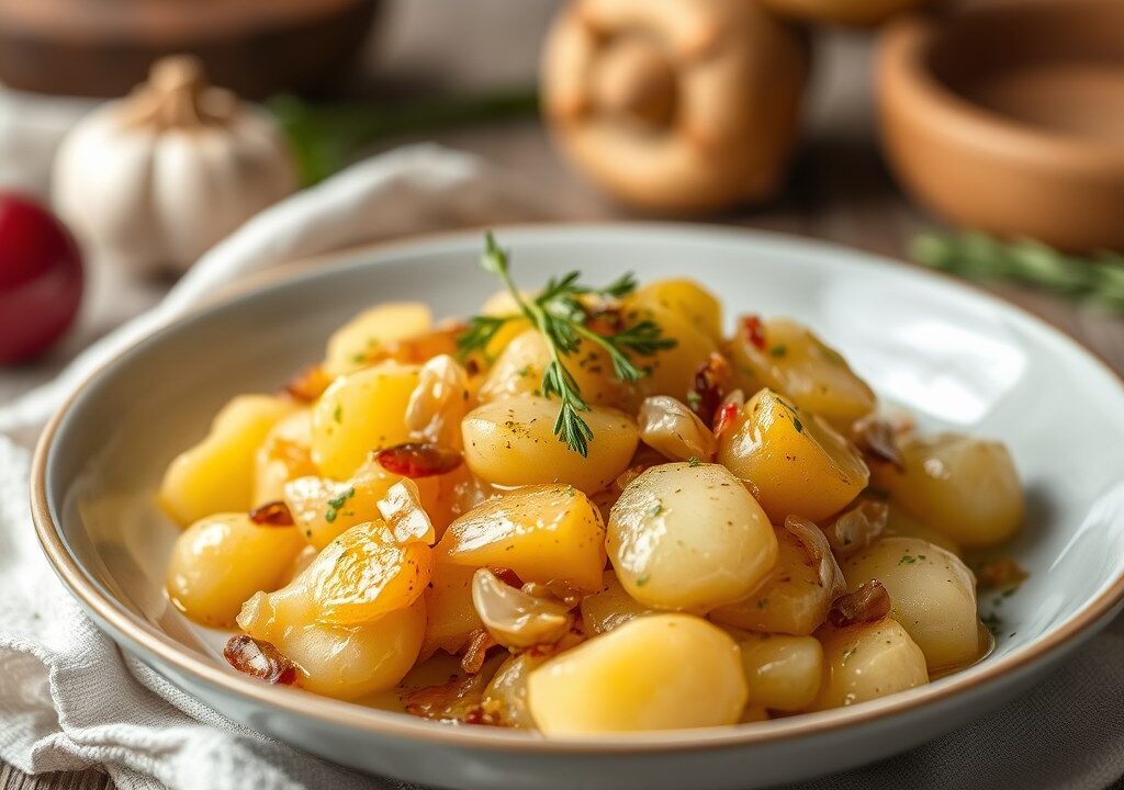 Aardappelschotel La Treuffe, AI-gegenereerde illustratie
