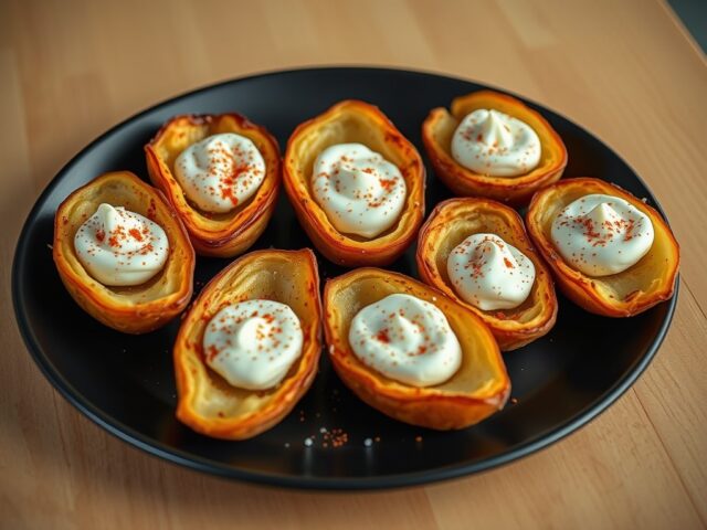 Aardappelschuitjes met cream cheese