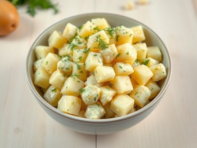 Aardappelsla met mosterd en dille