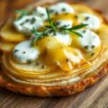 Aardappeltaart met Arina geitenkaas en honing