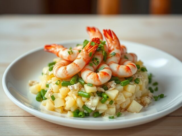 Aardappeltartaar met langoustines
