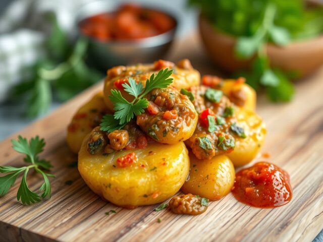 Aardappeltjes met pesto — AI-gegenereerde illustratie