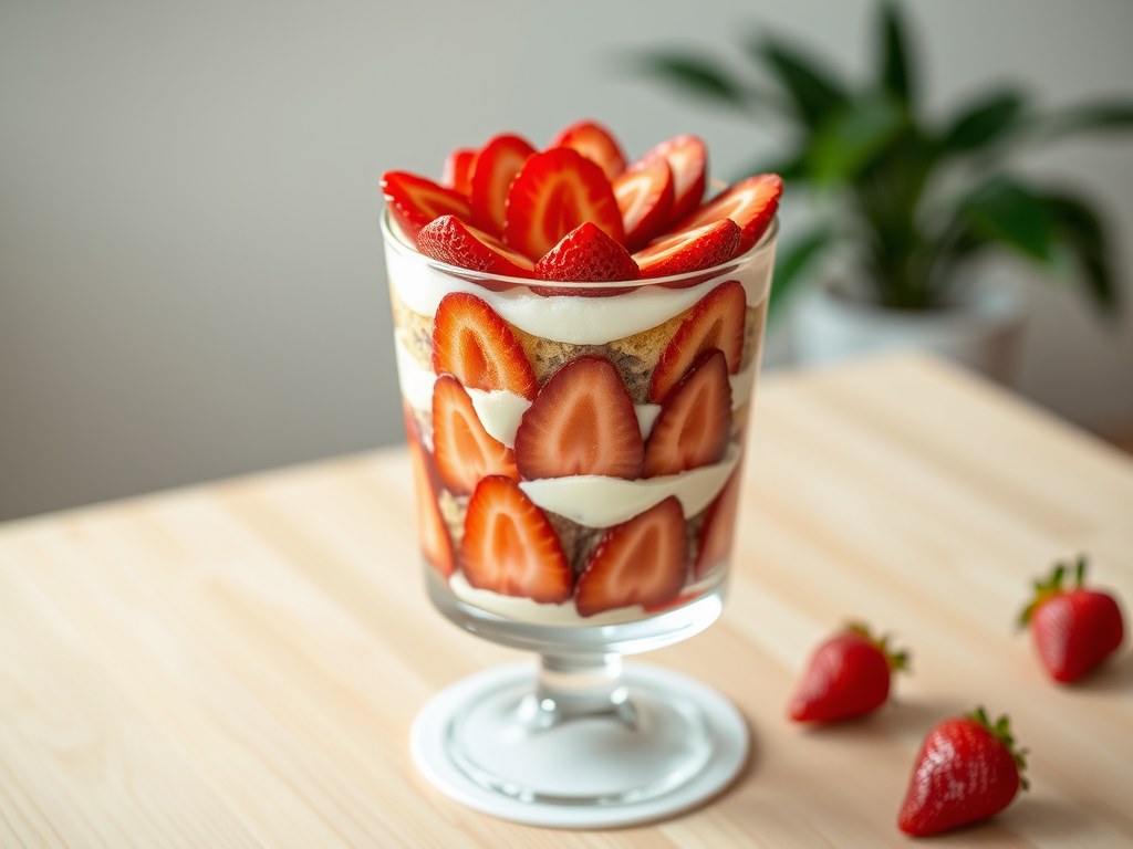 Aardbeien, aardbeien en nog eens aardbeien, AI-gegenereerde illustratie