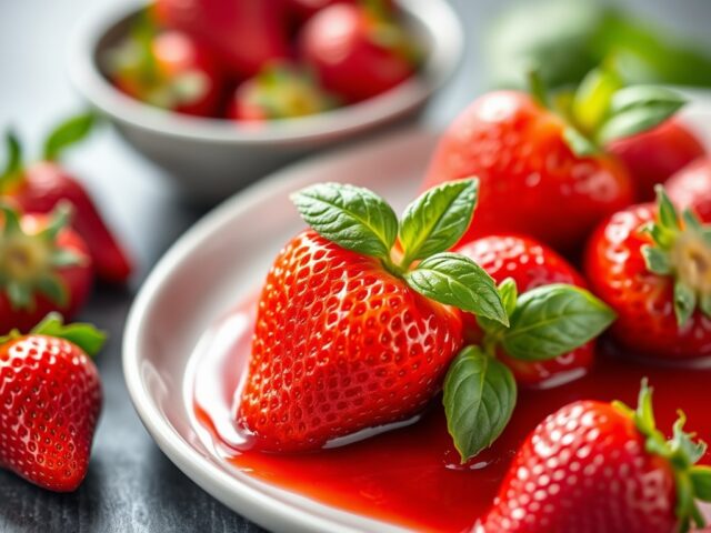 Aardbeien in gelei