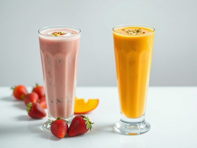 Aardbeien-mango smoothie